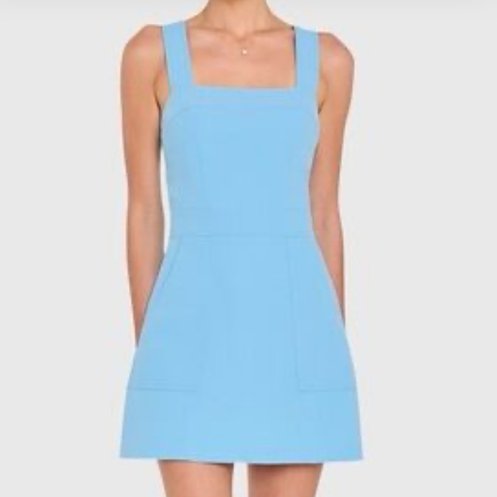 Amanda Uprichard Sky Blue Ace Mini Dress - Picture 2 of 7